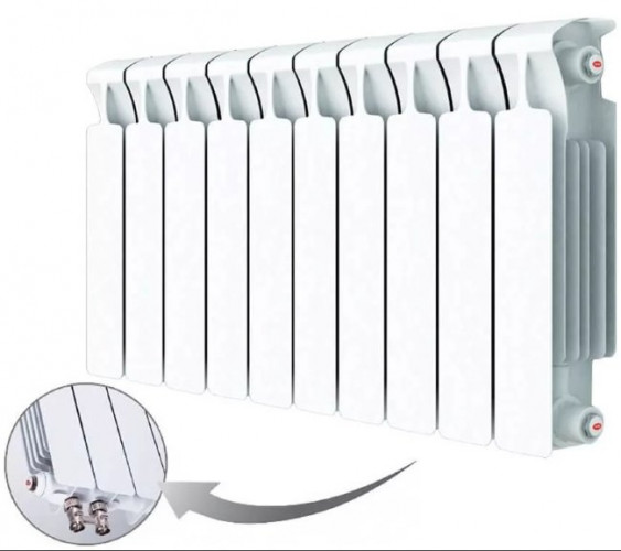 Радиатор биметаллический Rifar Monolit Ventil 350 BVR 10 секций
