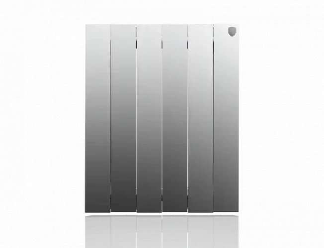Биметаллический радиатор отопления Royal Thermo PianoForte 500 VD 6 секций Silver Satin