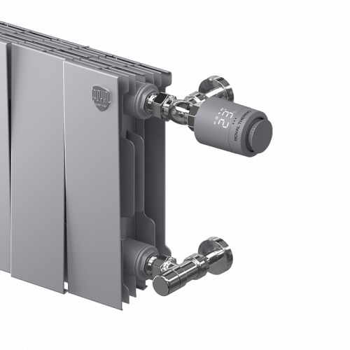 Набор термостатический Royal Thermo DESIGN PRO угловой М30х1,5 1/2" (Хром полированный)