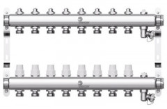 Коллектор для отопления Wester 1"-3/4 в сборе на 8 выходов с 2 заглушками