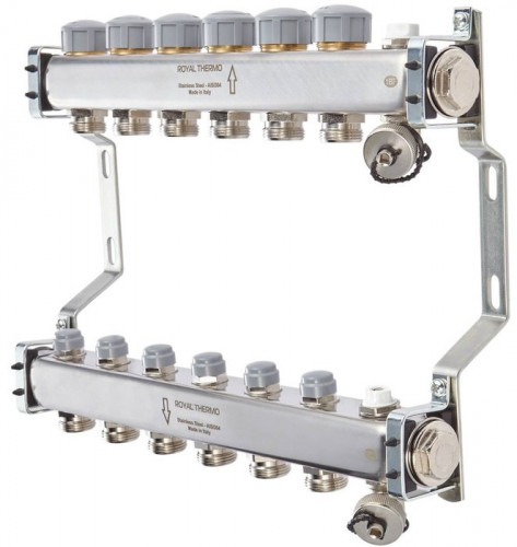 Для отопления Royal Thermo 1" ВР-3/4" НР, 11 выходов, нерж. (RTE 51.111)
