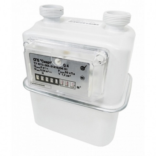 Счетчик газа СГБ-G4 Сигнал 1 1/4 Смарт Левый верхний подвод