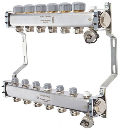 Для отопления Royal Thermo 1" ВР-3/4" НР, 8 выходов, нерж. (RTE 51.108)